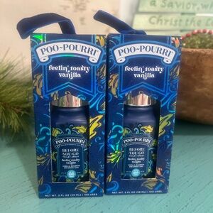 NEW Poo-Pourri Feelin’ Toasty Vanilla Toilet Spray. 2-pack, gift package